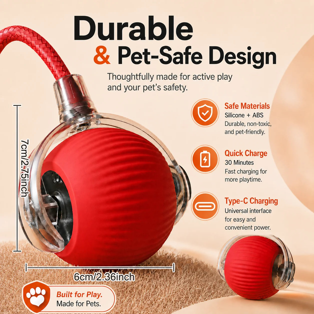 New Dog Interactive Ball Toy,Automatic Rolling